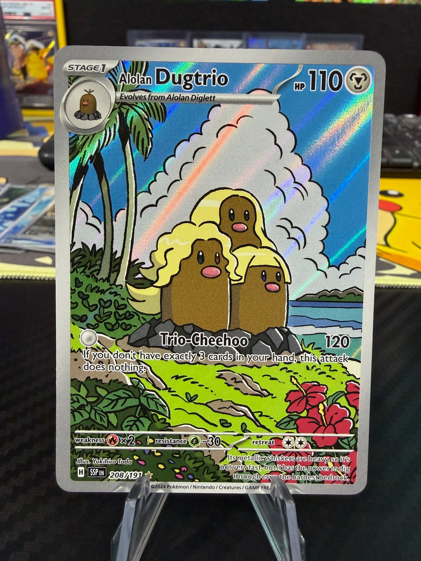 Alolan Dugtrio - 208/191 - Illustration Rare - Surging Sparks