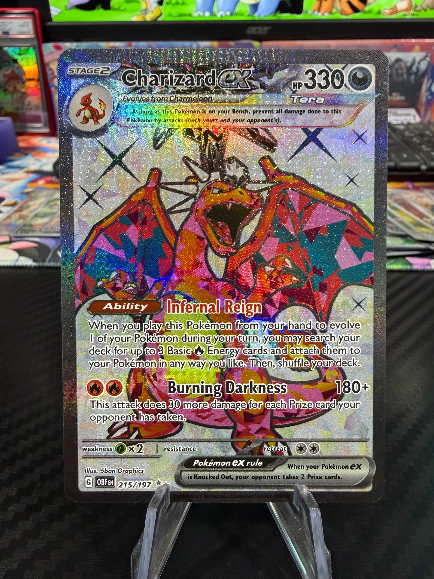 Charizard Ex - 215/197 - Full Art - Obsidian Flames - NM