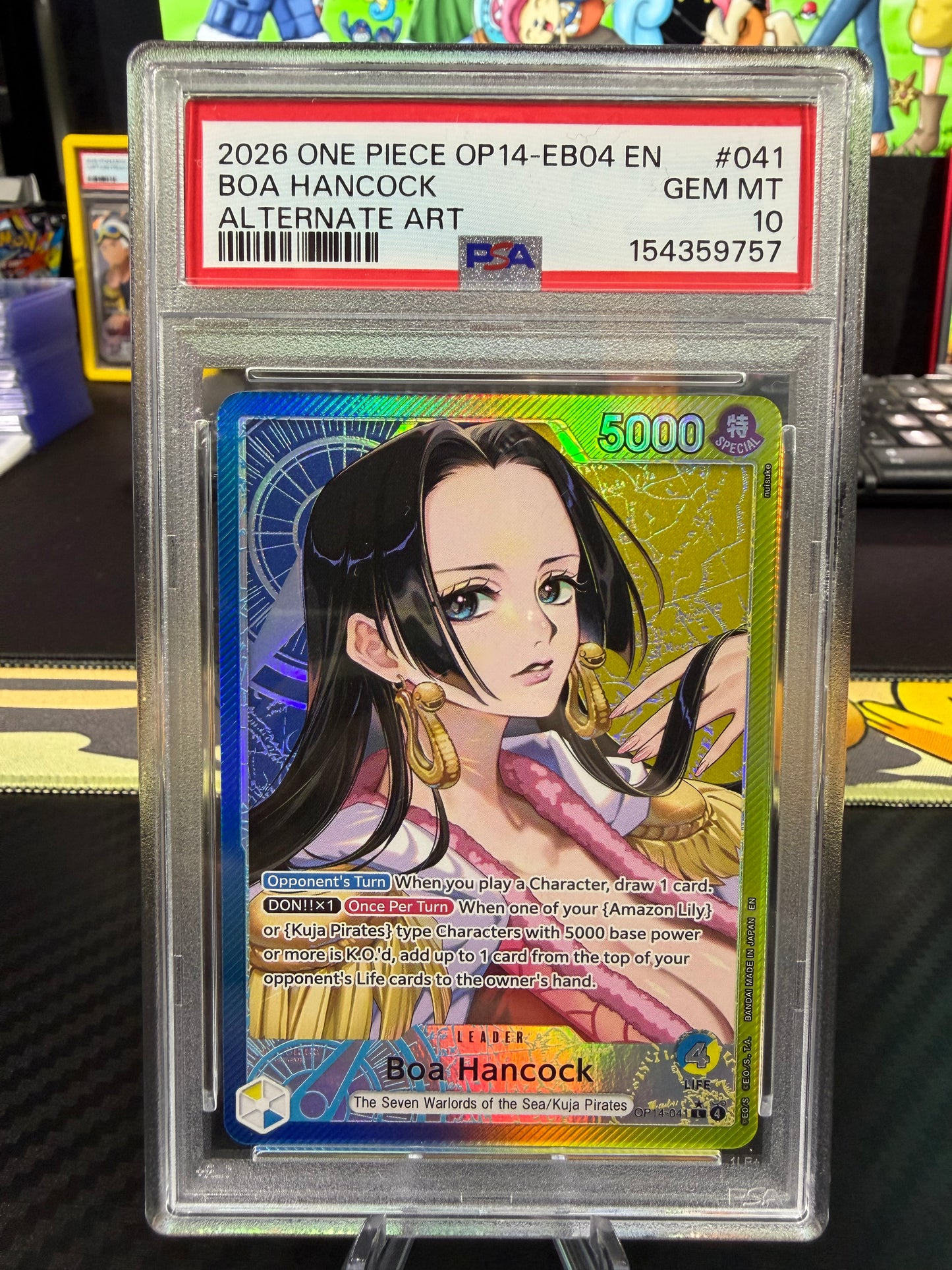 PSA 10 - Boa Hancock - Alternate Art Leader - OP14-041 - English OP14