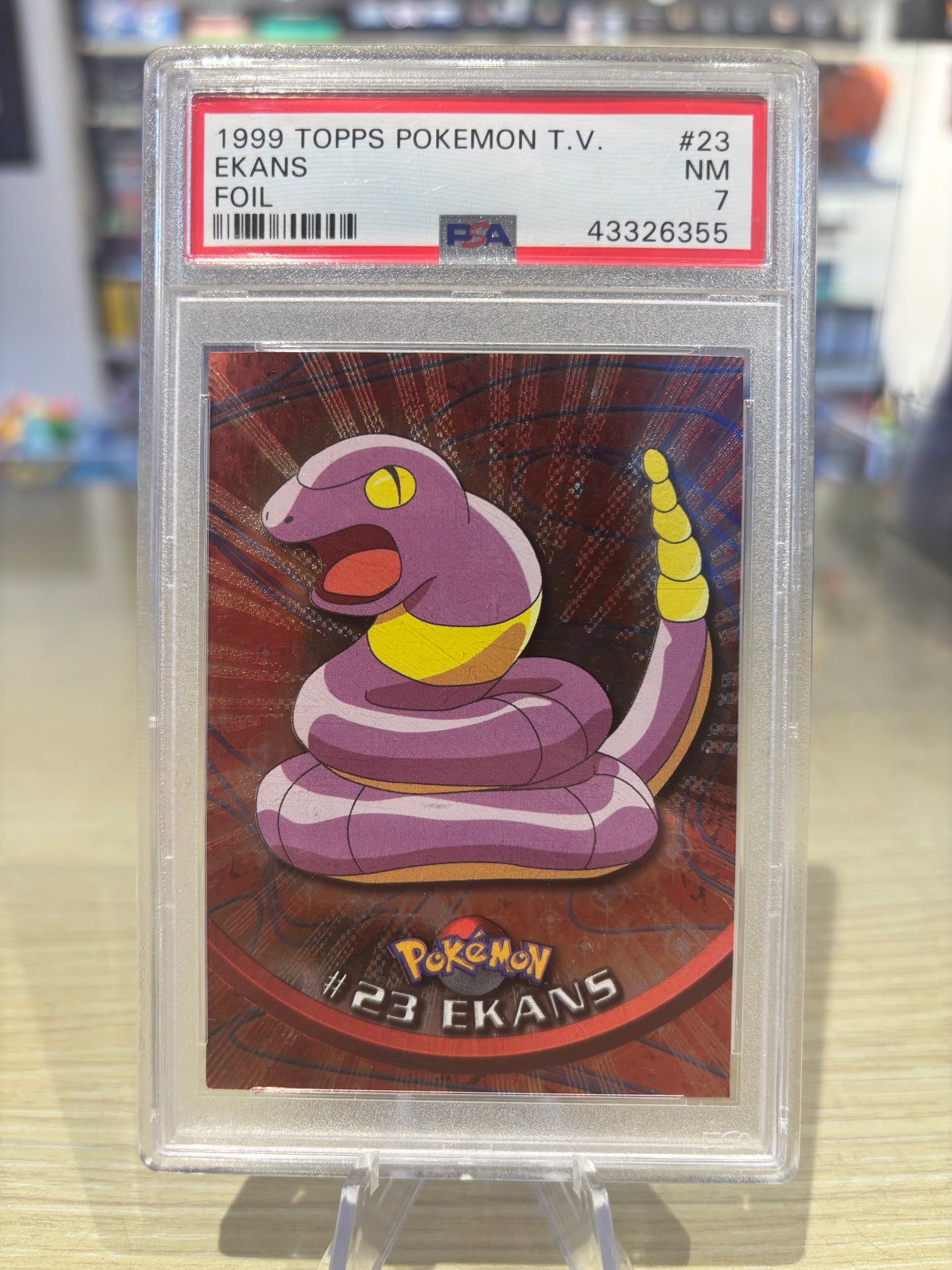 PSA 7 - Ekans - 23 - Tops Pokémon T.V.