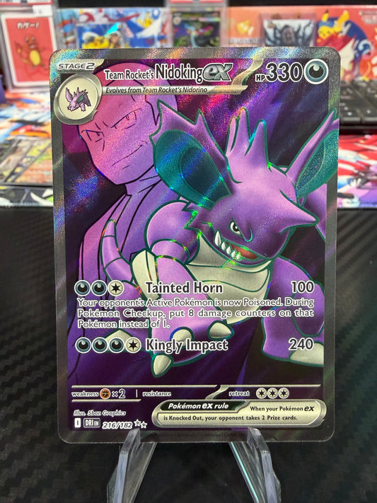 Team Rocket’s Nidoking Ex - 216/182 - Full Art - Destined Rivals - NM