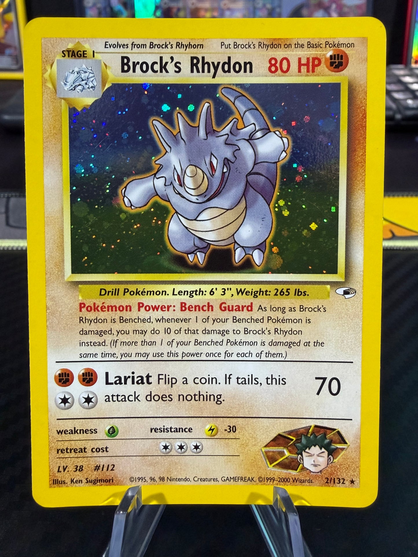 Brock’s Rhydon - Holo - 2/132 - Pokemon Gym Heroes
