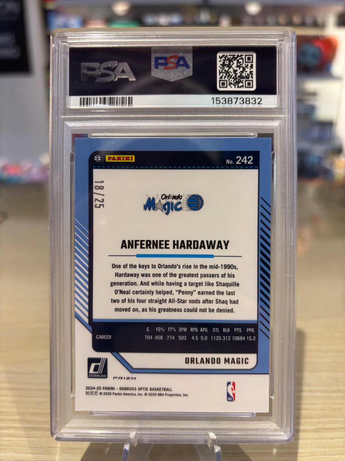 PSA 8 - Anfernee Hardaway - 2024 Donruss Optic - Green International