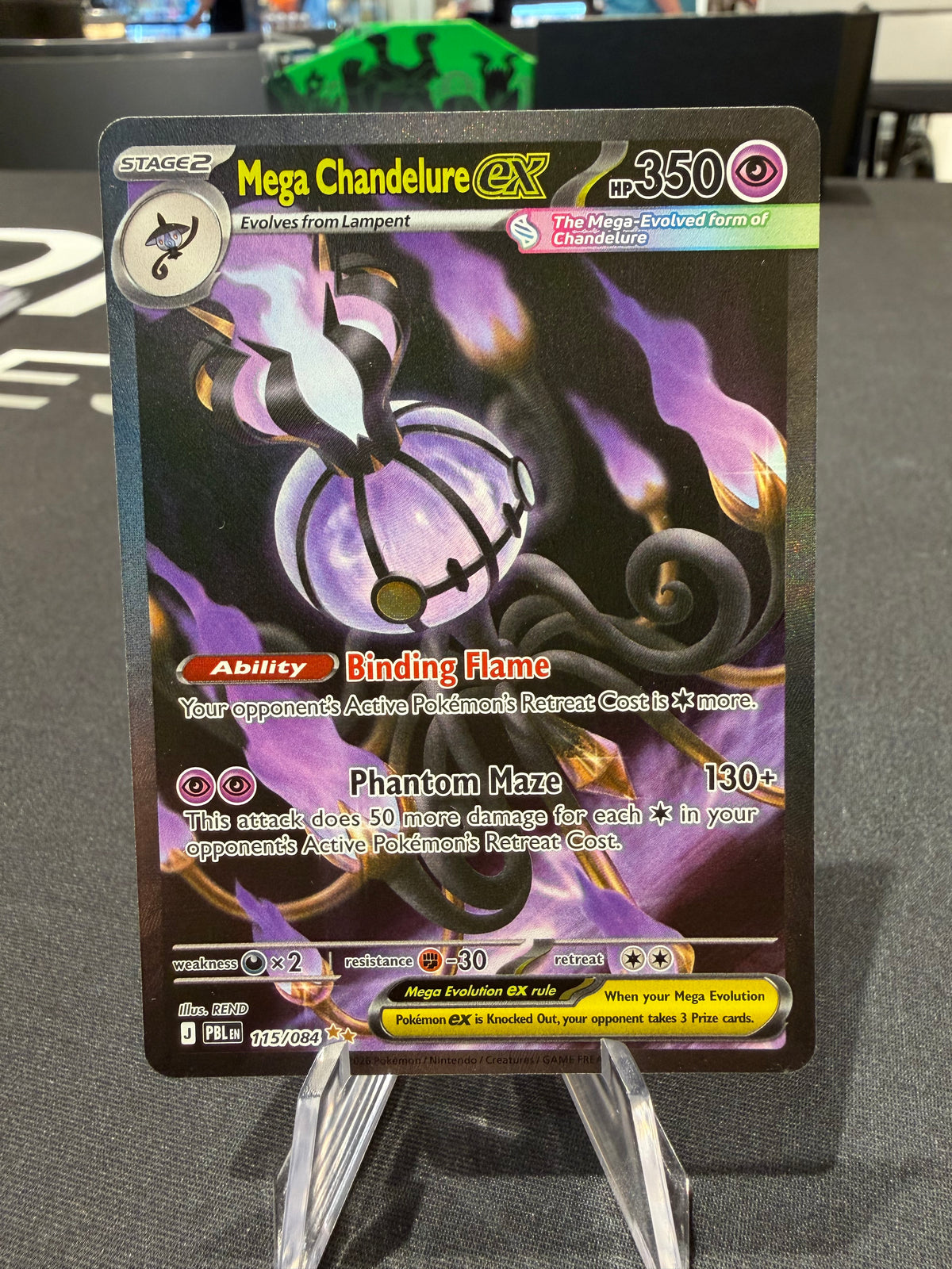 Mega Chandelure EX - 115/084 - Pitch Black