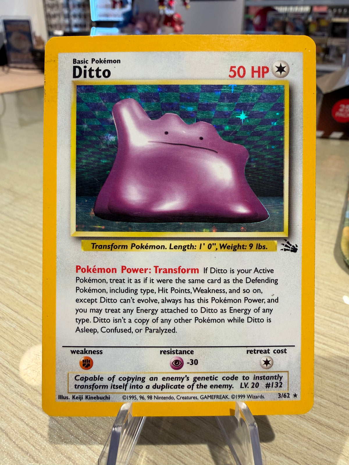 Ditto Holo - 3/62 - Fossil