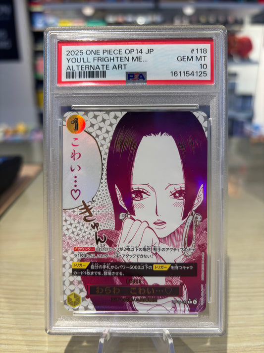 PSA 10 - You’ll Frighten Me… - OP14-118 - The Azure Sea’s Seven Japanese