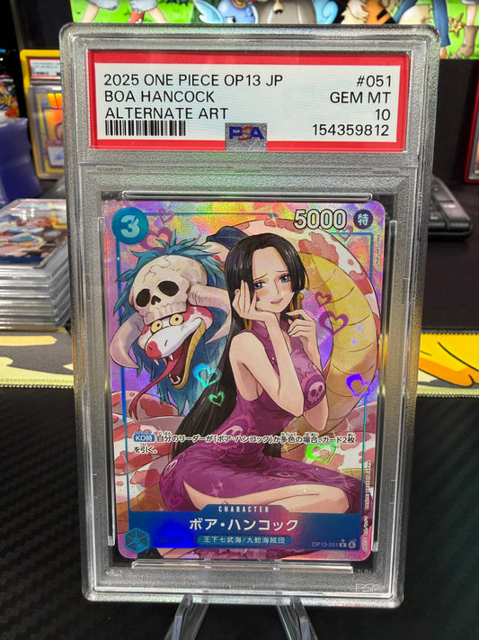 PSA 10 - Boa Hancock - Alternate Art - OP13-051 - One Piece OP13 Japanese