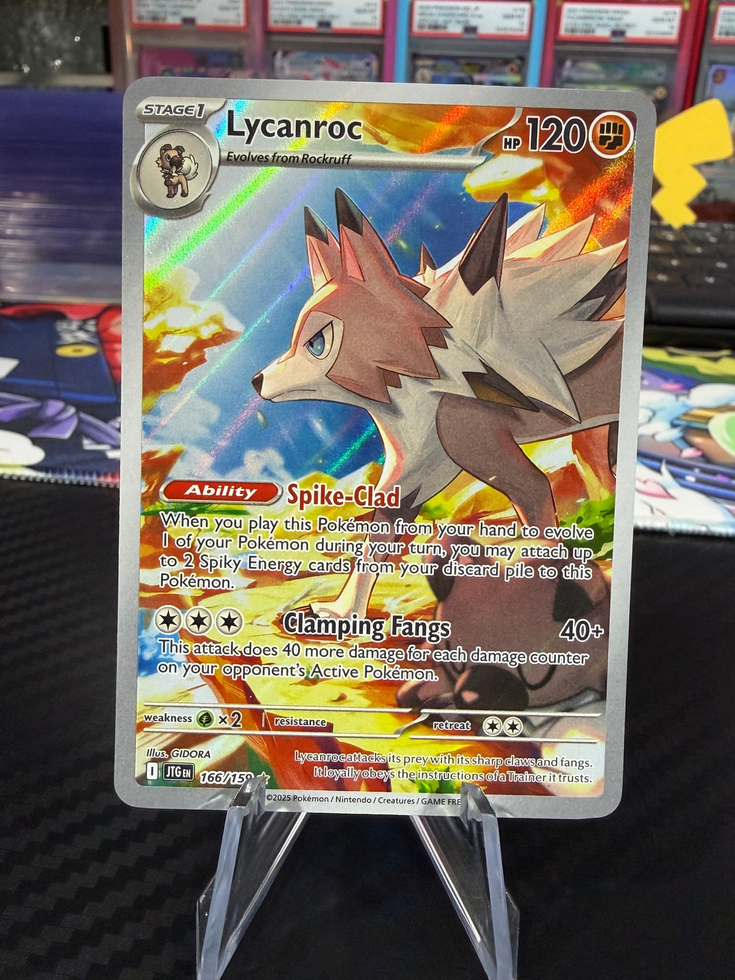 Lycanroc - 166/191 - Illustration Rare - Journey Together - NM
