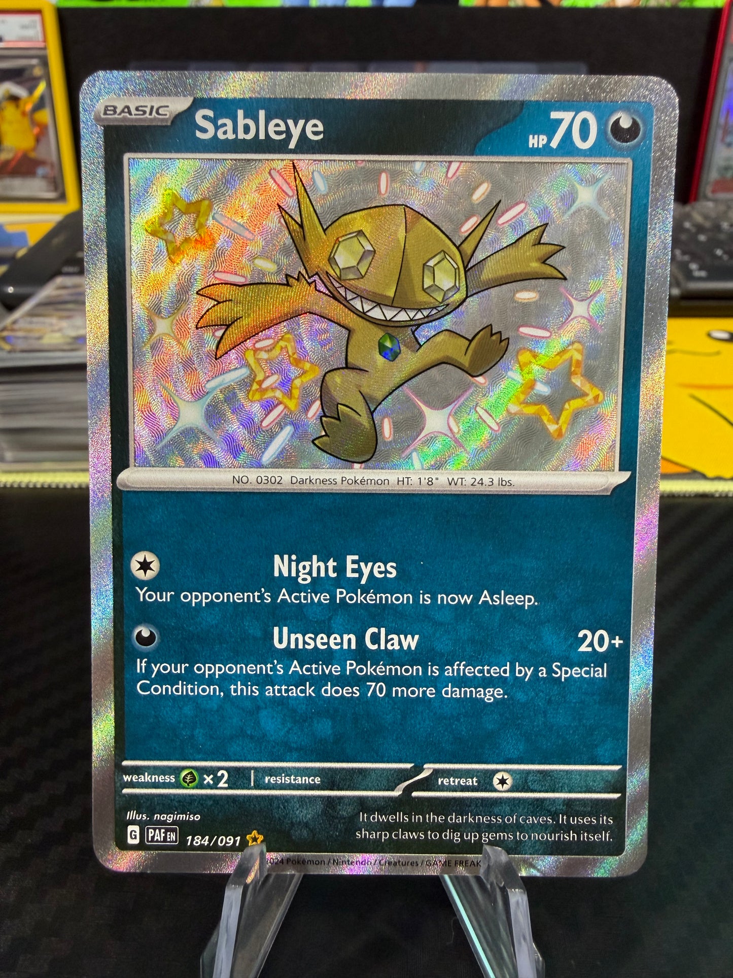 Sableye - 184/091 - Baby Shiny - Paldean Fates