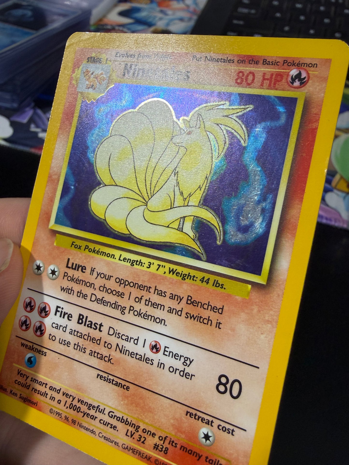 Ninetales Holo - 12/102 - WOTC Base Set - MP