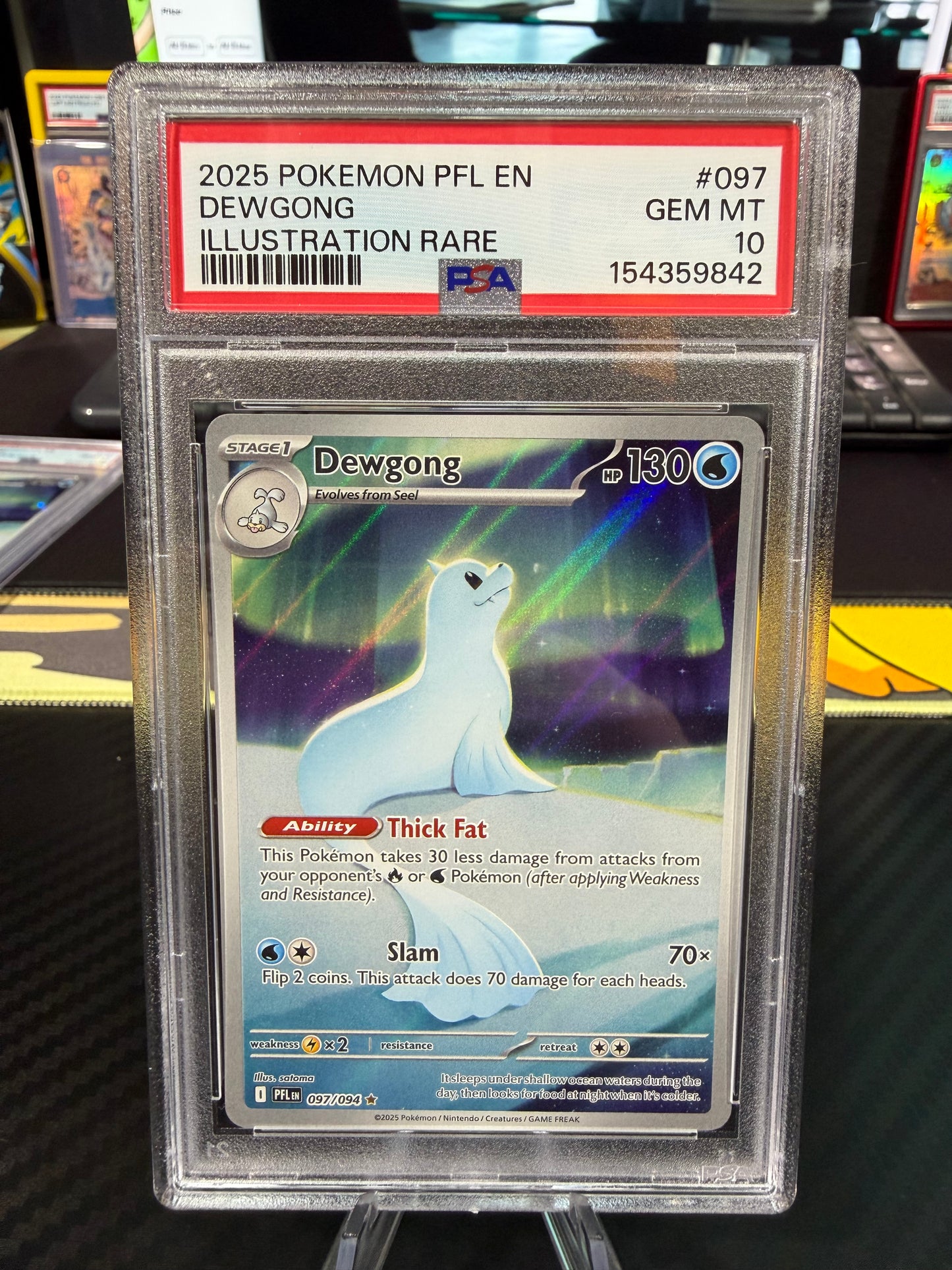 PSA 10 - Dewgong - Illustration Rare - 097/094 - Phantasmal Flames