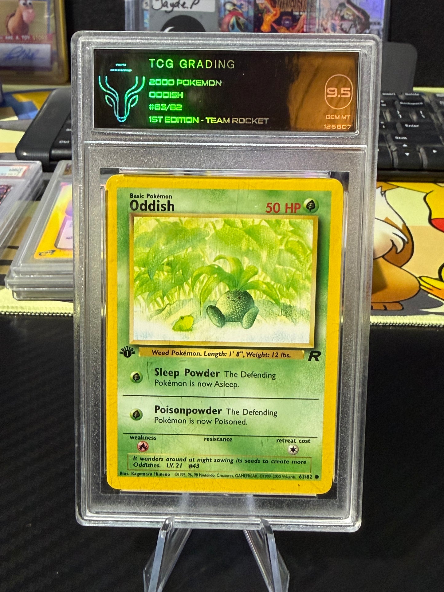 TCG 9.5 - Oddish 1st Edition - 63/82 - Team Rocket