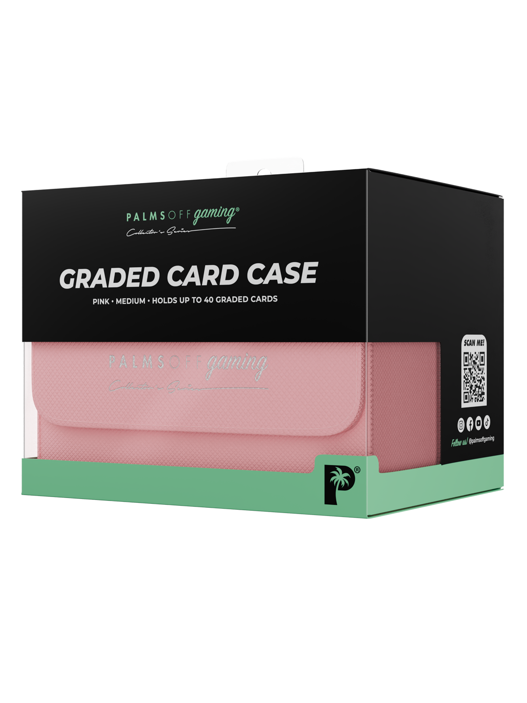 Palms Off Gaming Collector's Series Graded Card Storage Case – Medium (40 Graded Cards) - PINK