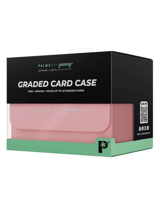 Palms Off Gaming Collector's Series Graded Card Storage Case – Medium (40 Graded Cards) - PINK
