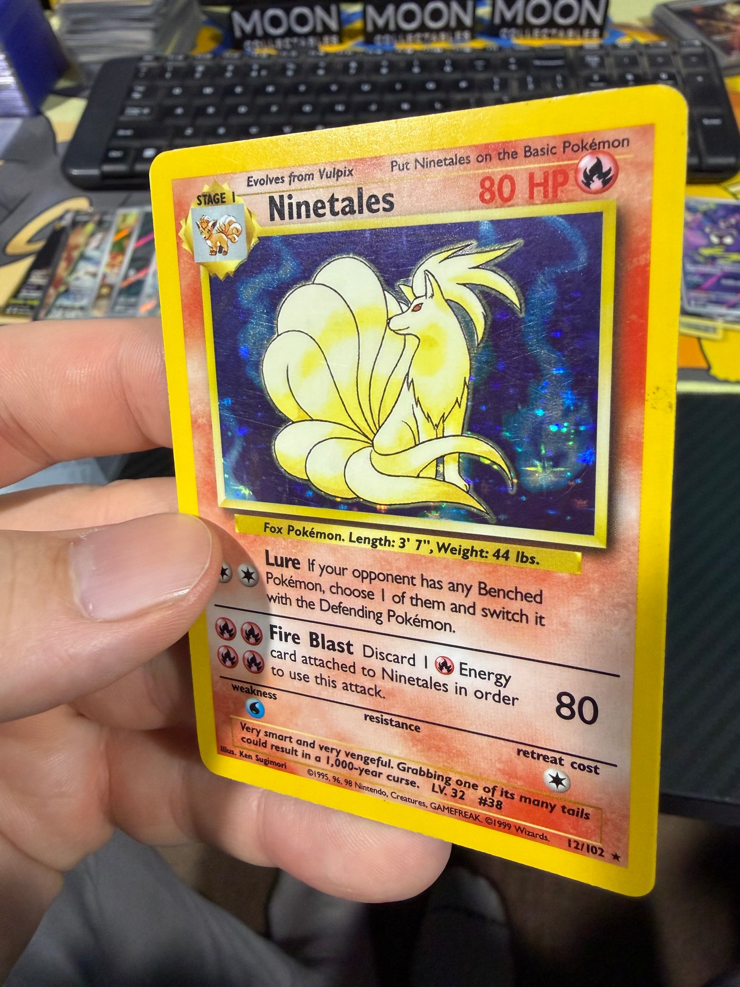 Ninetales - Holo - 12/102 - Pokemon Base Set - LP/MP
