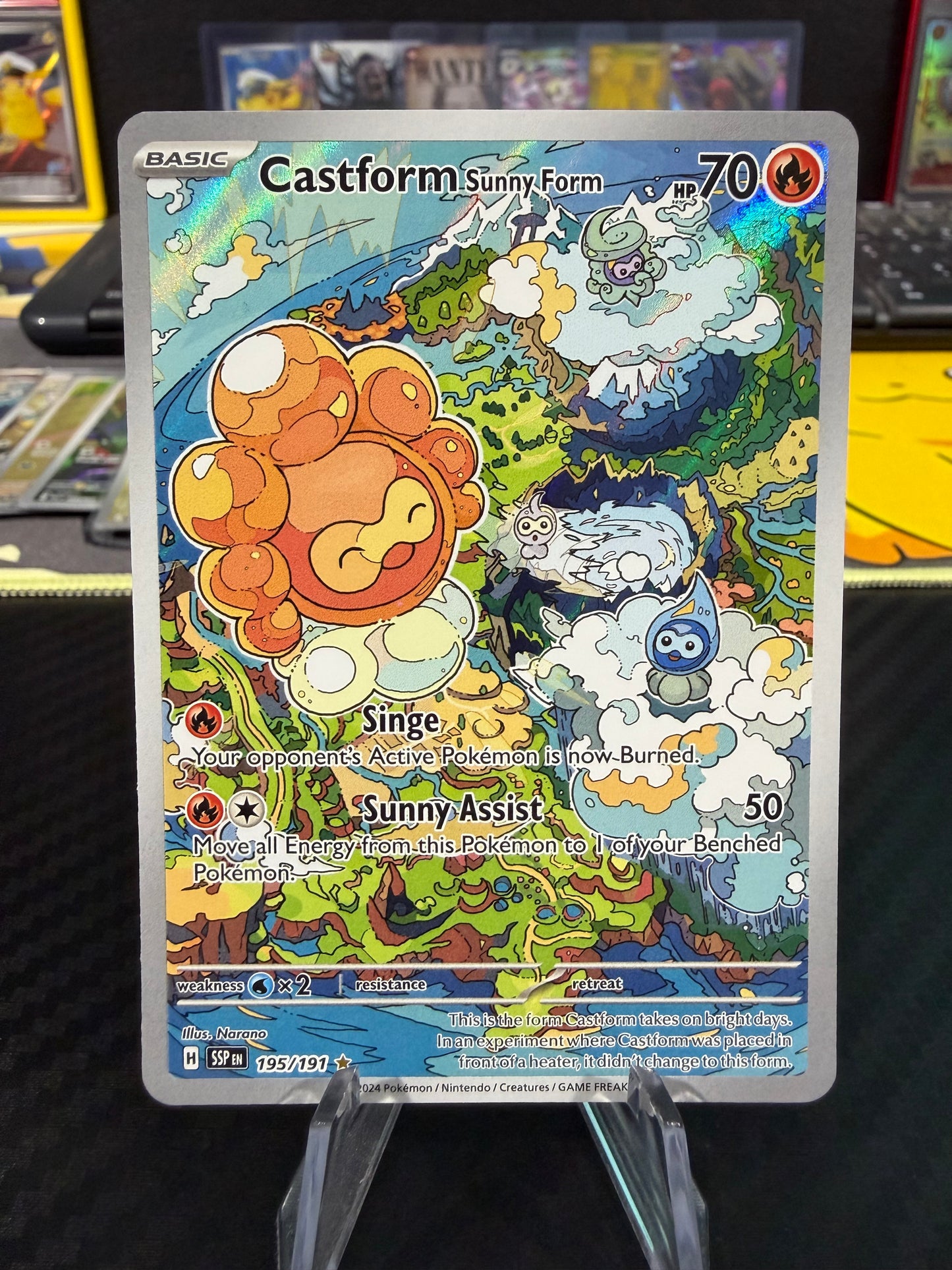 Castform Sunny Form - 195/191 - Illustration Rare - Surging Sparks