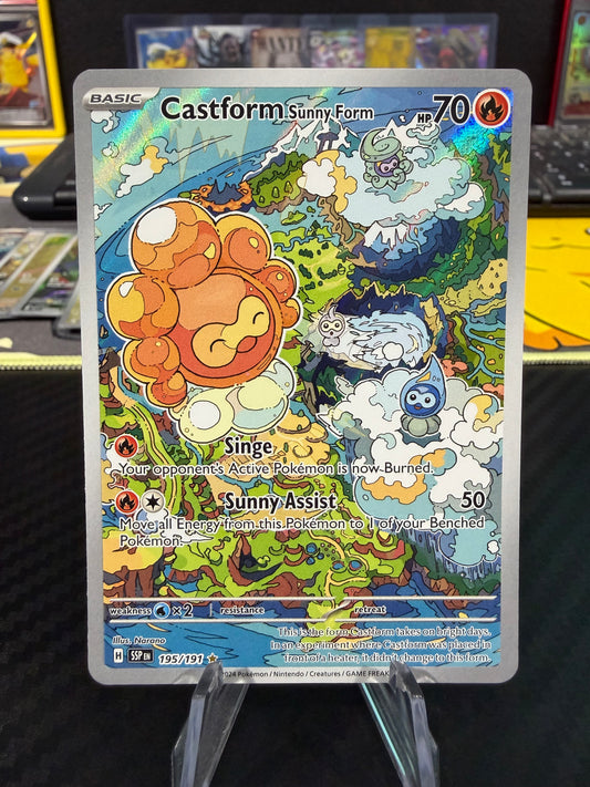 Castform Sunny Form - 195/191 - Illustration Rare - Surging Sparks