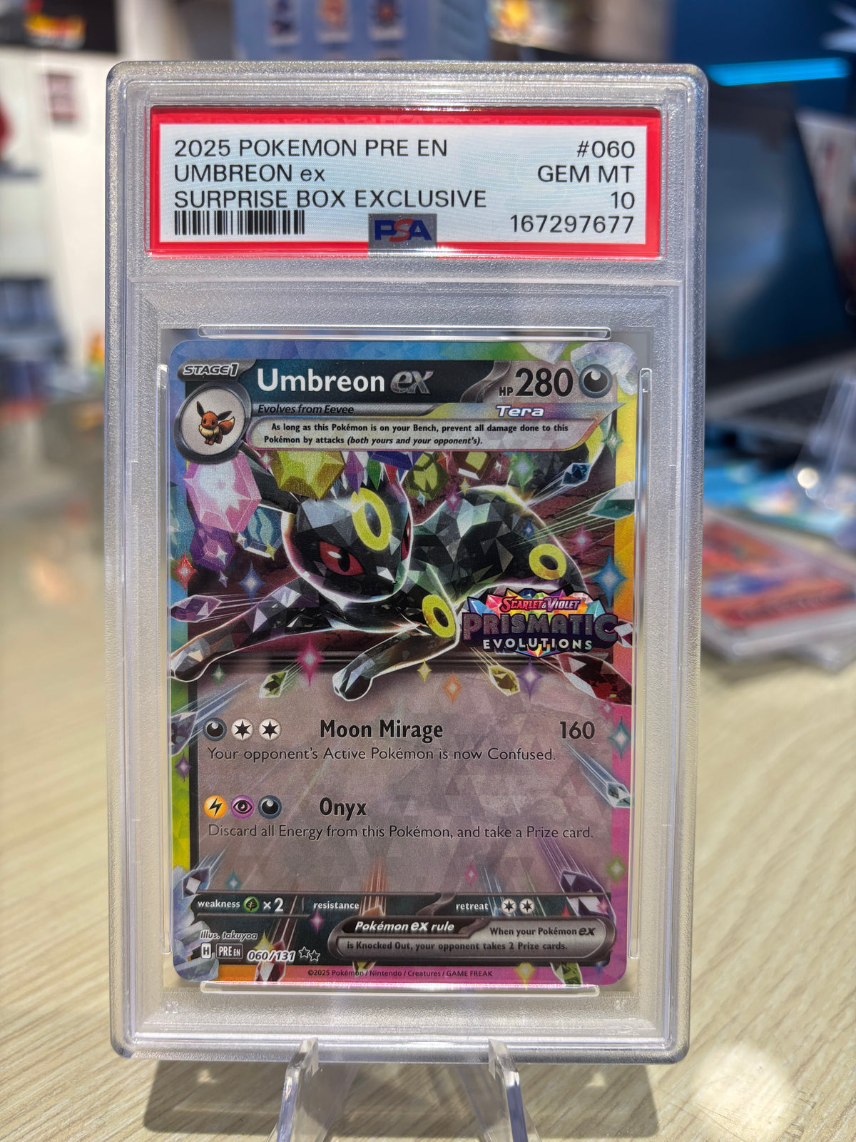 PSA 10 - Umbreon Ex - 060/131 - Prismatic Evolution Stamped