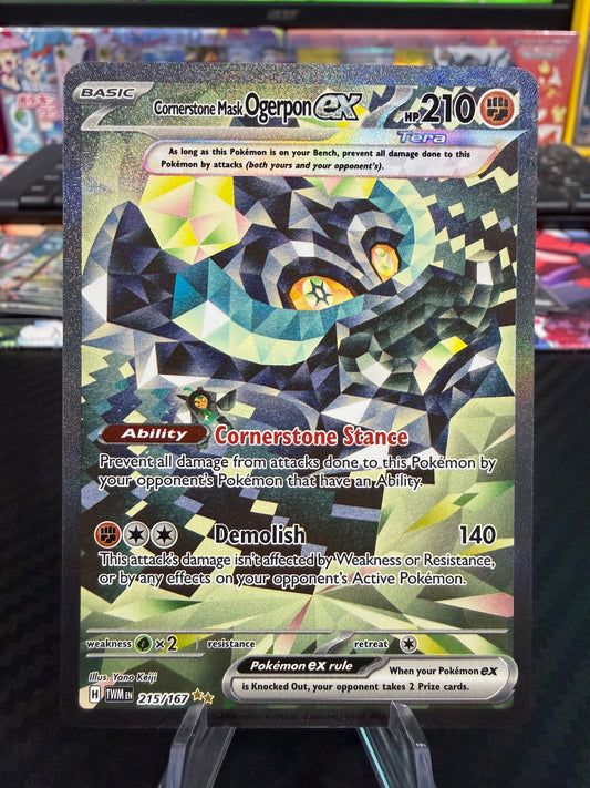 Cornerstone Mask Ogerpon Ex - 215/167 - Special Illustration Rare - Twilight Masquerade - NM