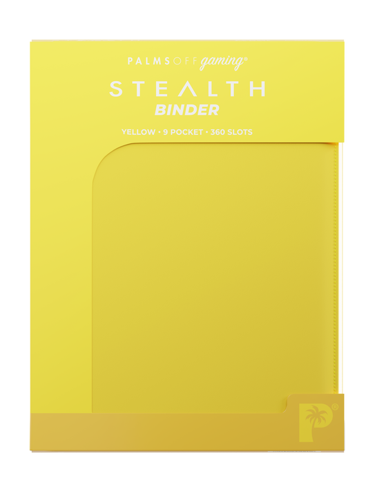 Palms Off Gaming - Stealth 9 Pocket Zip Binder - 360 Slots - YELLOW
