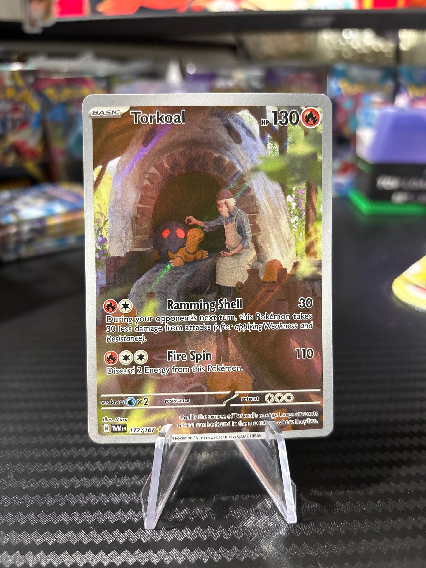 Torkoal - 172/167 - Illustration Rare - Twilight Masquerade - NM