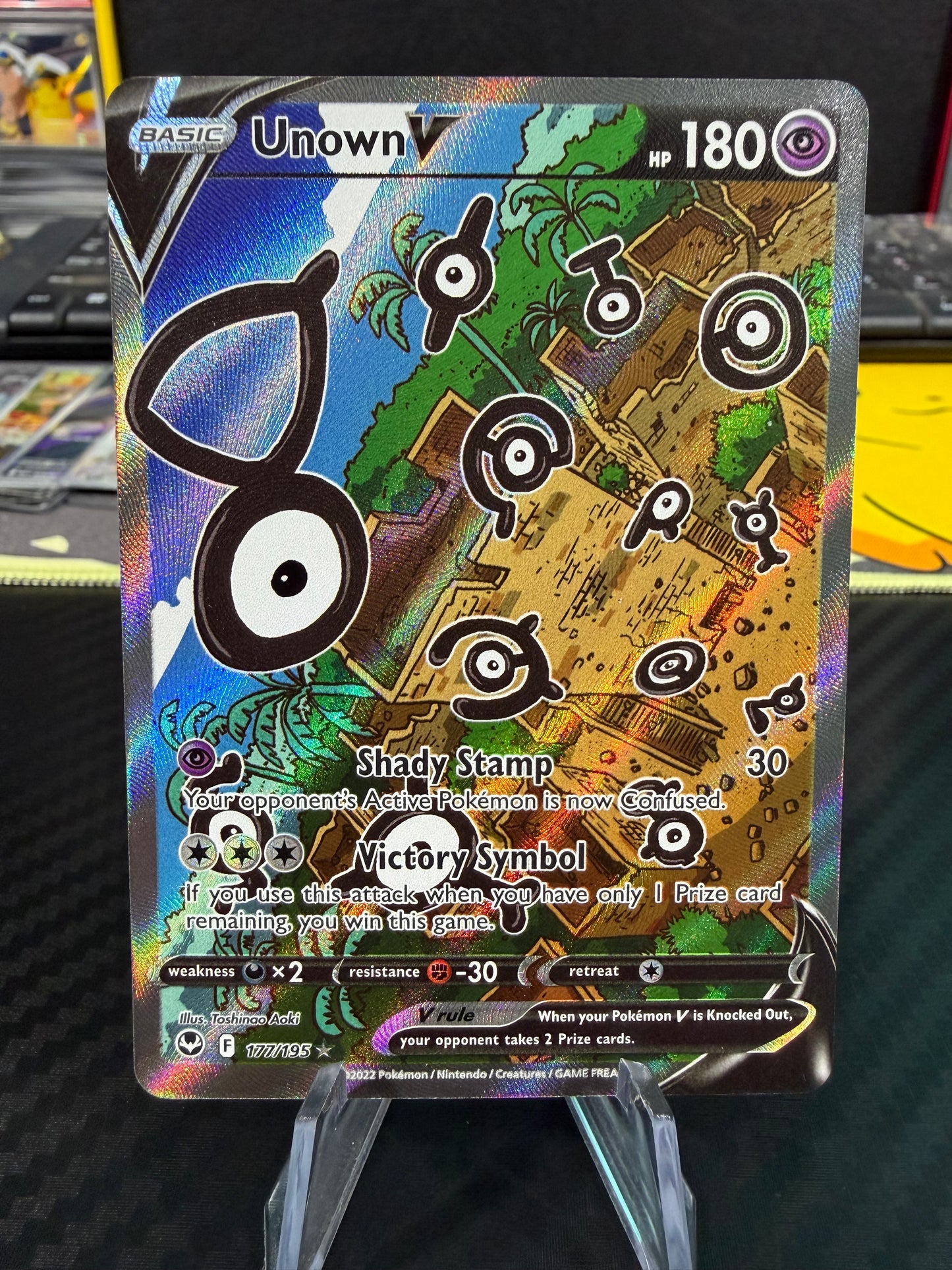 Unown V - 177/195 - Trainer Gallery - Silver Tempest - NM