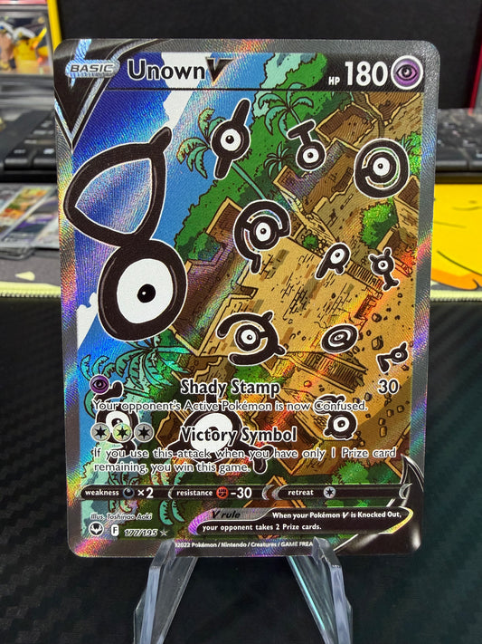 Unown V - 177/195 - Trainer Gallery - Silver Tempest - NM