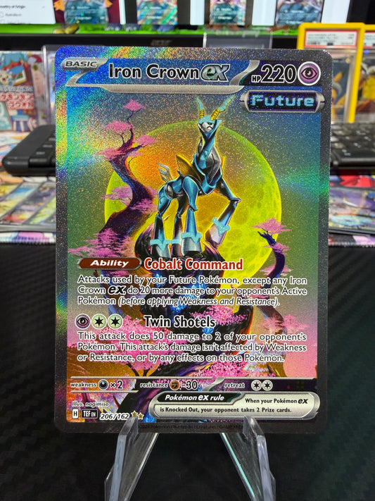 Iron Crown Ex - 206/162 - Special Illustration Rare - Temporal Forces - NM