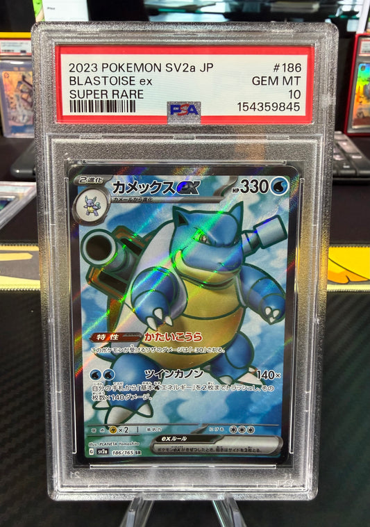 PSA 10 - Blastoise EX - Super Rare - 186/165 - Japanese 151