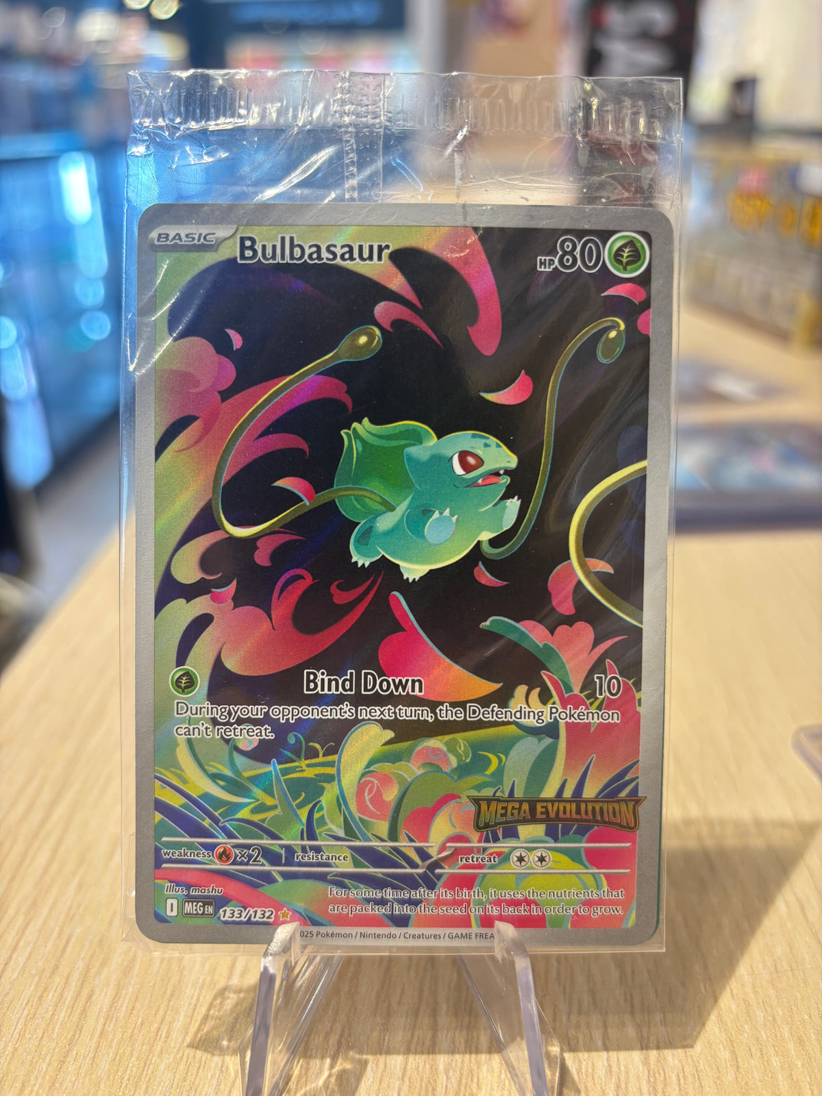 Bulbasaur - 133/132 - Mega Evolution Stamped Promo - Sealed