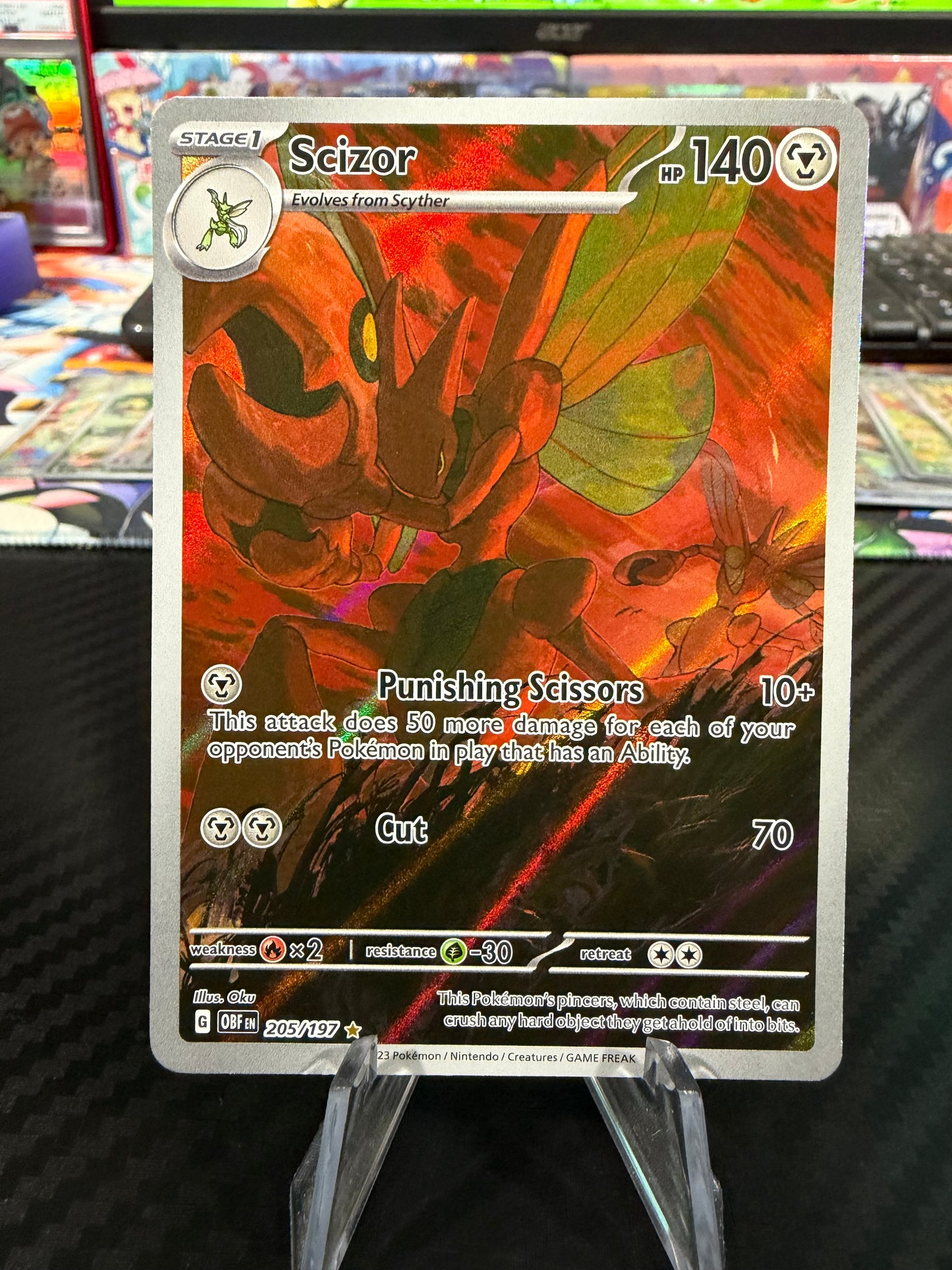 Scizor - 205/197 - Illustration Rare - Obsidian Flames - NM