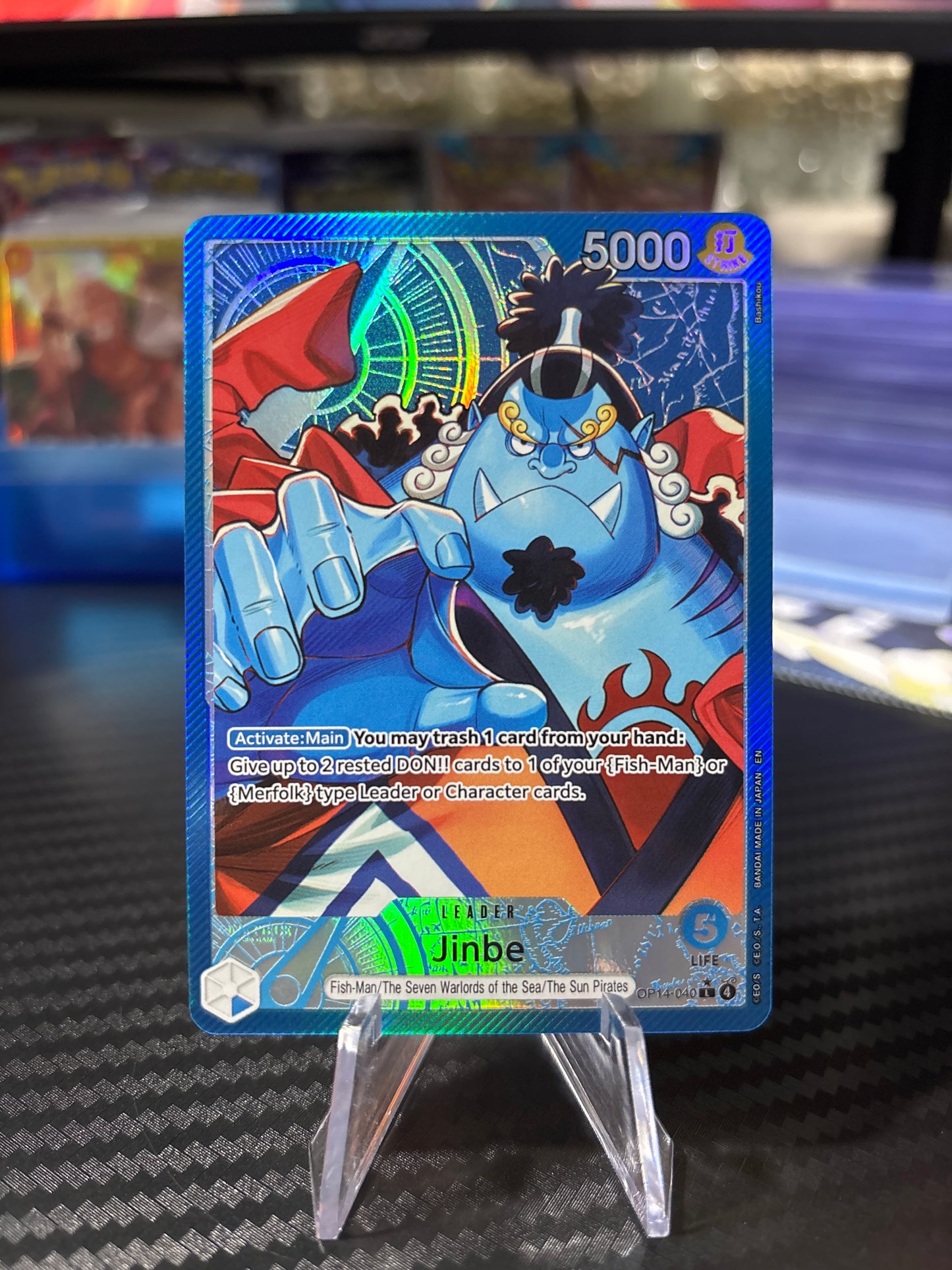 Jinbe - Alt Art Leader - OP14-040 - The Azure Sea’s Seven
