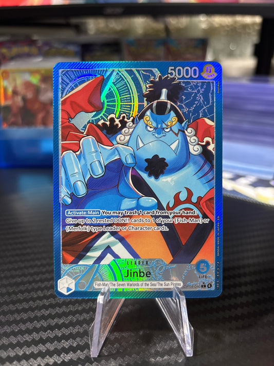 Jinbe - Alt Art Leader - OP14-040 - The Azure Sea’s Seven