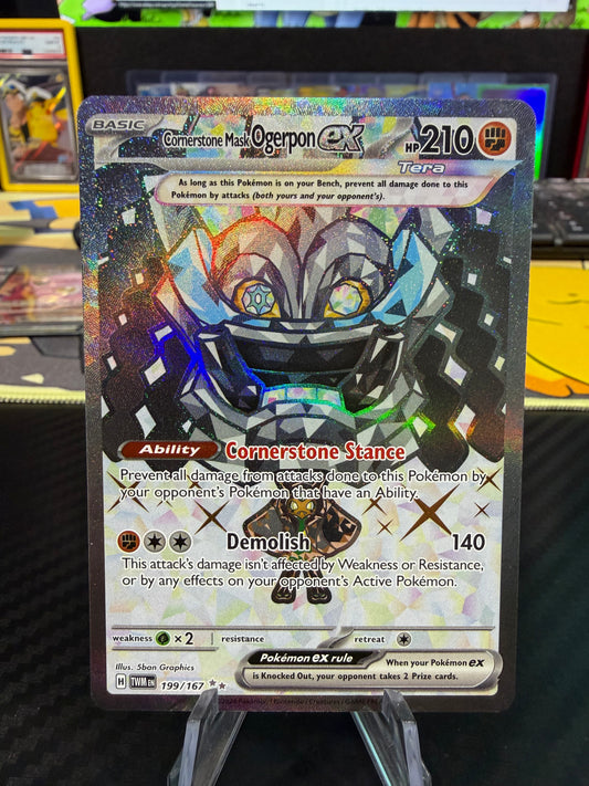 Cornerstone Mask Ogerpon Ex - 199/167 - Full Art - Twilight Masquerade