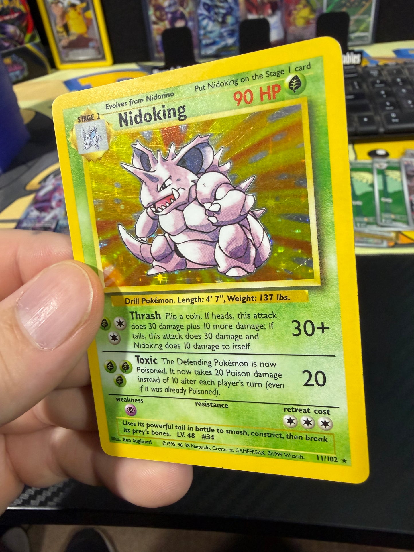 Nidoking Holo - 11/102 - Pokemon Base Set - MP