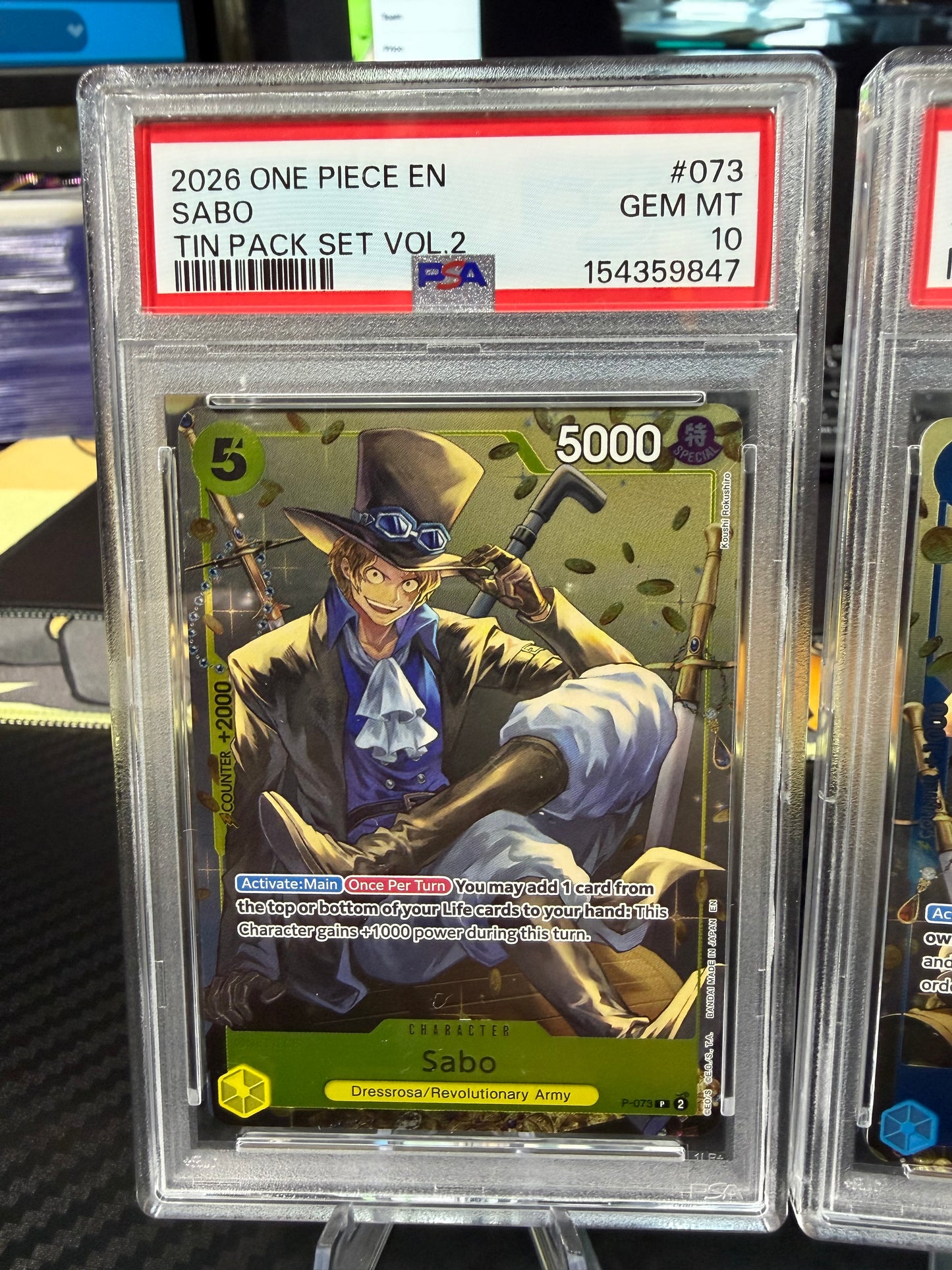 PSA 10 Sequential - Luffy, Ace & Sabo - Promo Set - One Piece Tin Pack Set Vol. 2