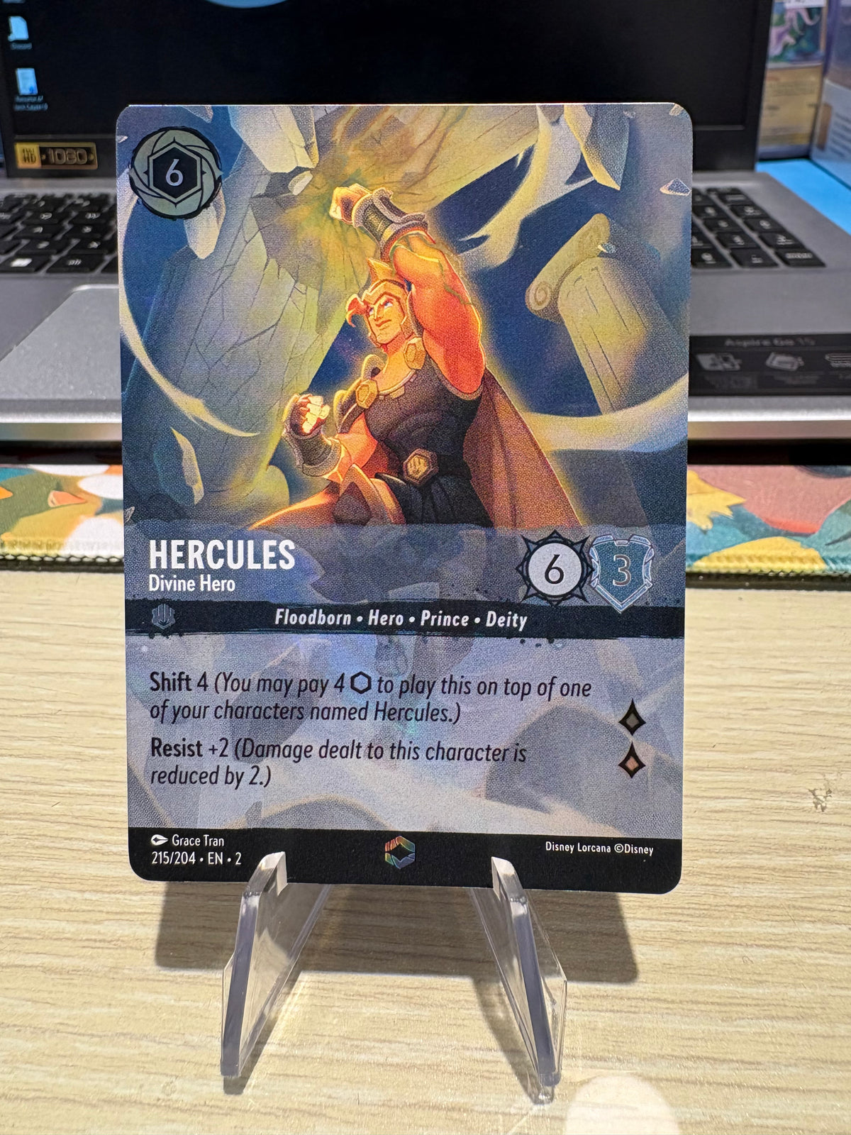 Hercules - 215/204 Enchanted Foil - Lorcana Rise of the Floodborn