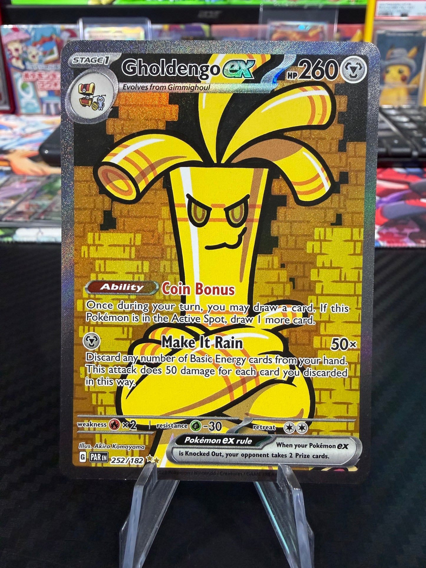 Gholdengo Ex - 252/182 - Special Illustration Rare - Paradox Rift - NM