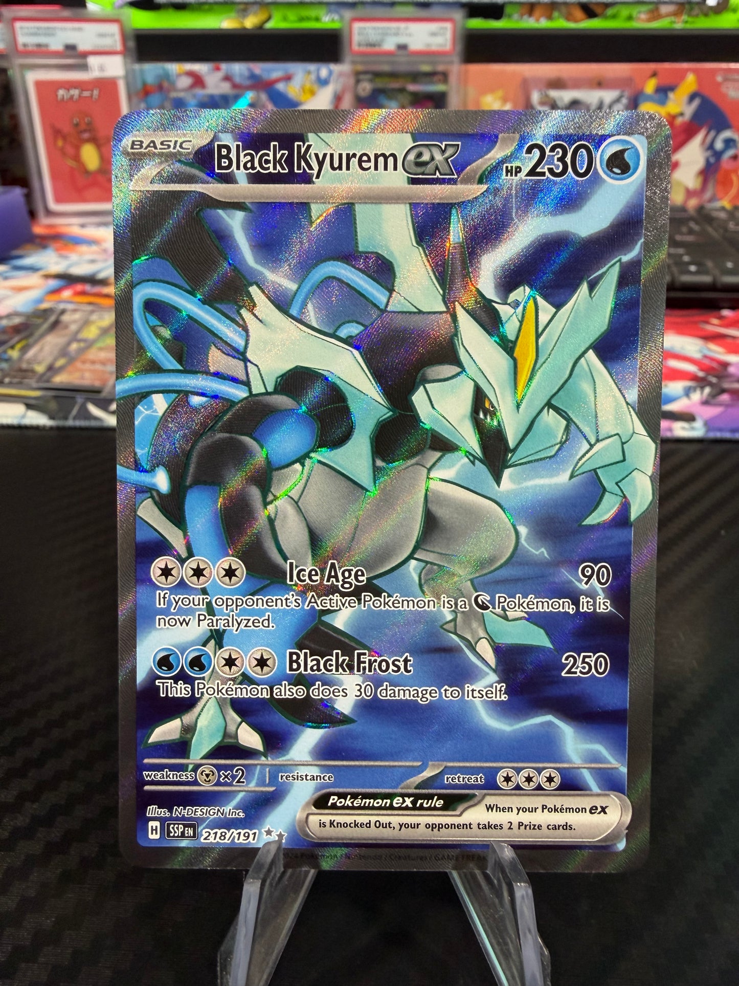 Black Kyurem Ex - 218/191 - Full Art - Surging Sparks - NM