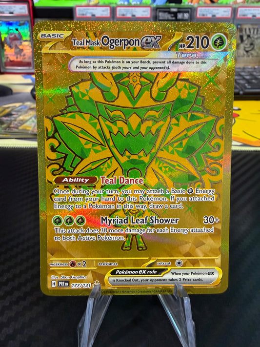 Teal Mask Ogerpon Ex - 177/131 - Hyper Rare - Prismatic Evolutions - NM
