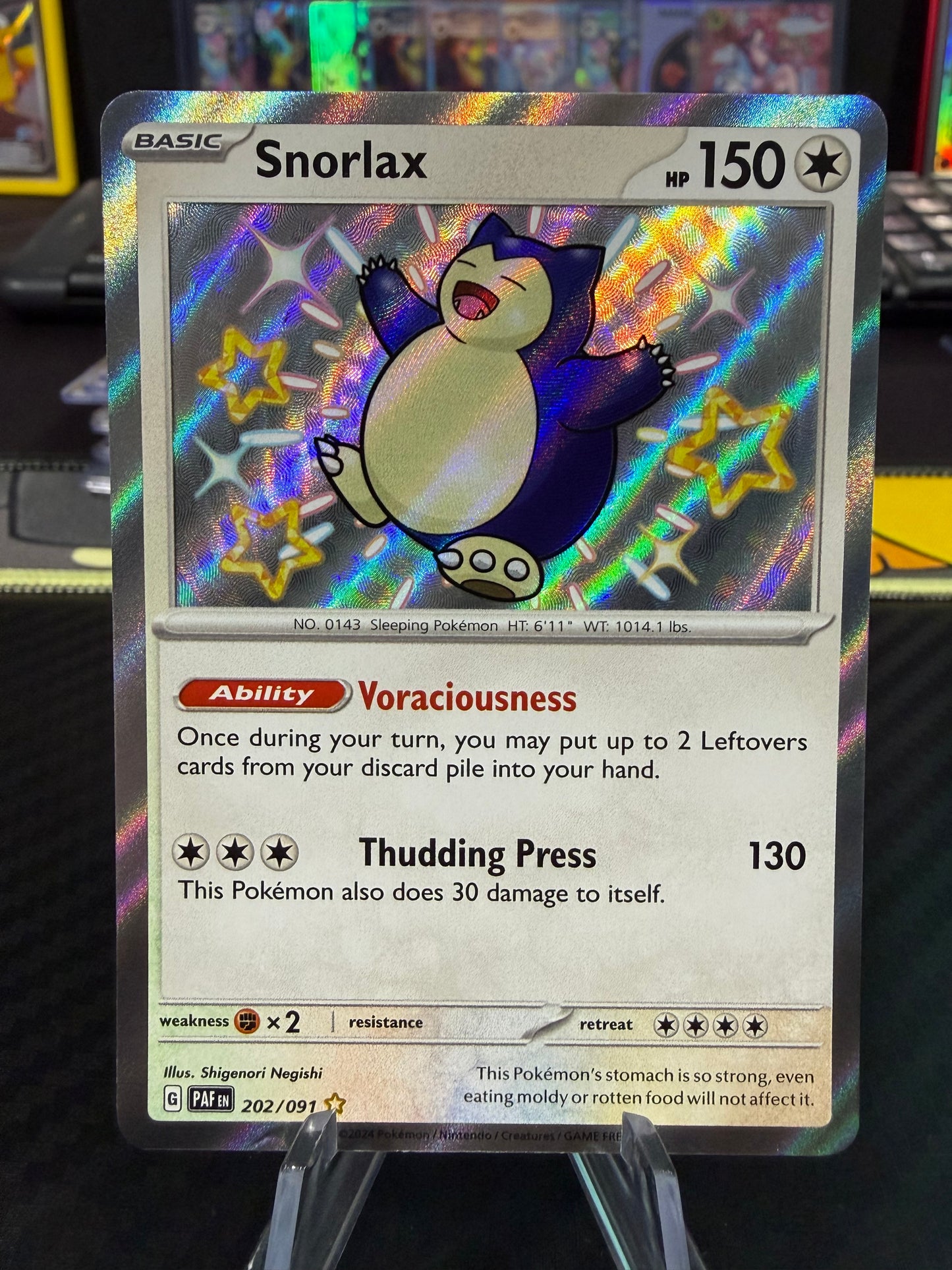 Snorlax - 202/091 - Baby Shiny - Paldean Fates