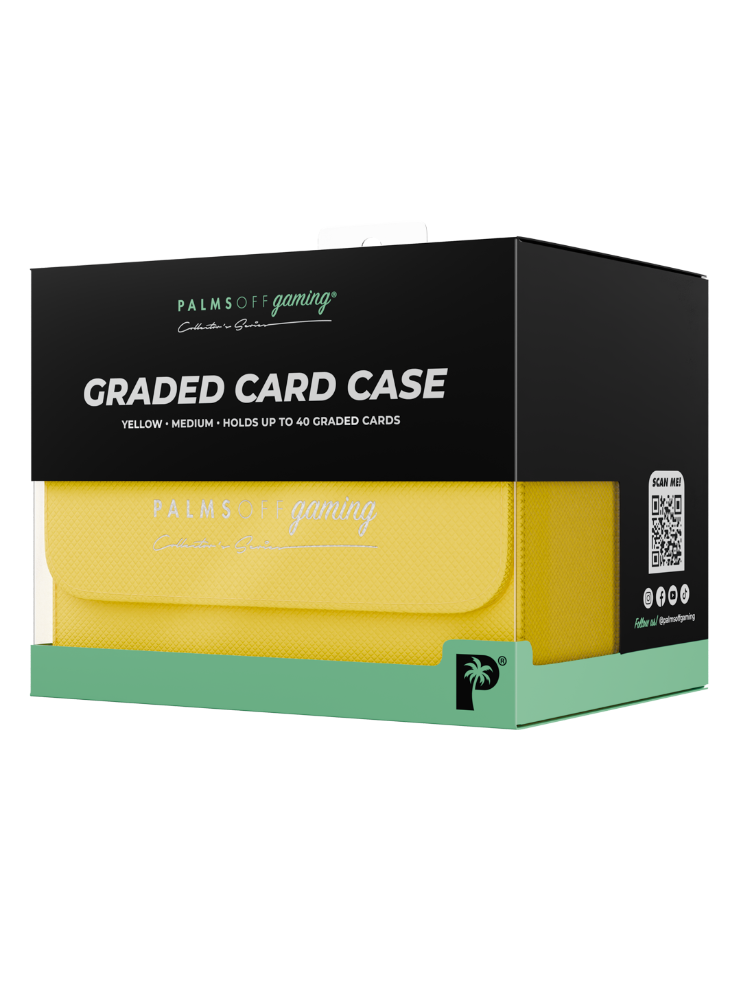 Palms Off Gaming Collector's Series Graded Card Storage Case – Medium (40 Graded Cards) - YELLOW