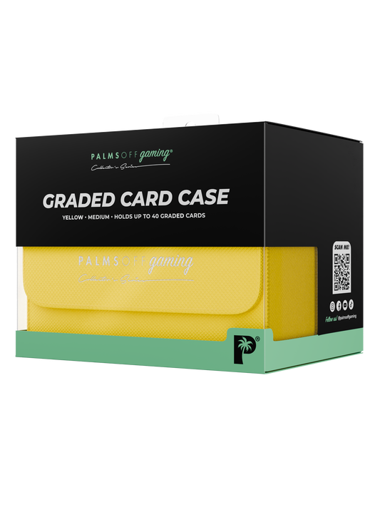 Palms Off Gaming Collector's Series Graded Card Storage Case – Medium (40 Graded Cards) - YELLOW