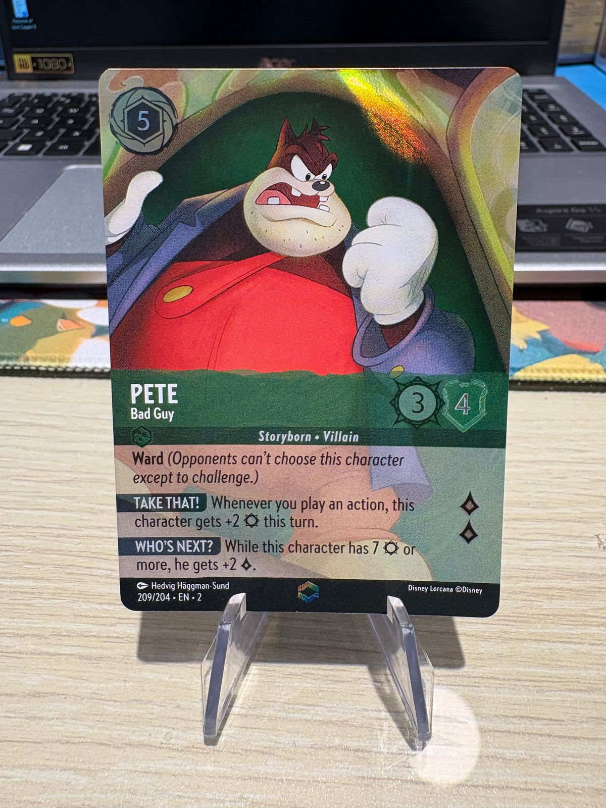 Pete - 209/204 Enchanted Foil - Lorcana Rise of the Floodborn