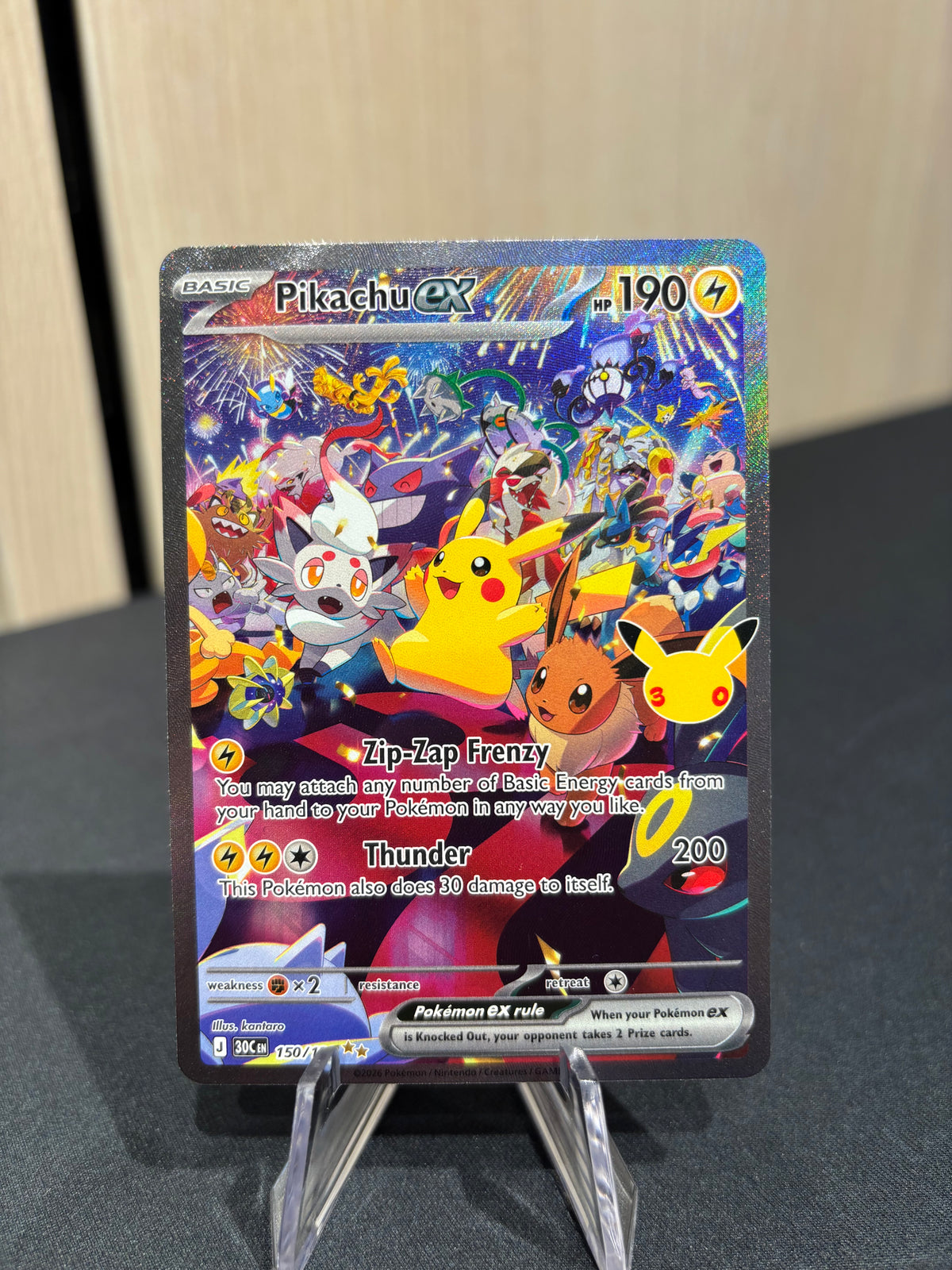 Pikachu Ex - 150/128 - 30th Celebration