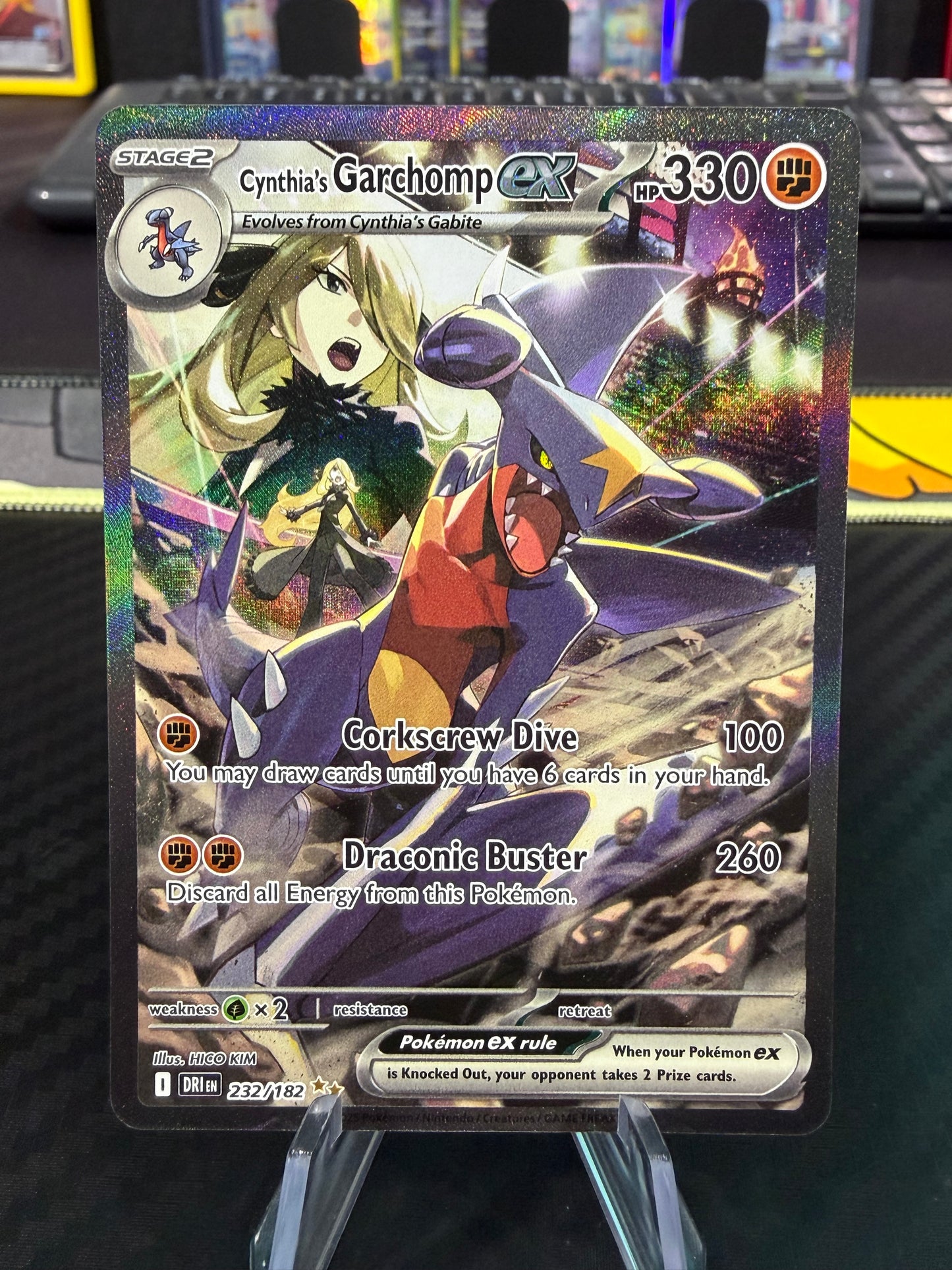 Cynthia’s Garchomp Ex - 232/182 - Special Illustration Rare - Destined Rivals