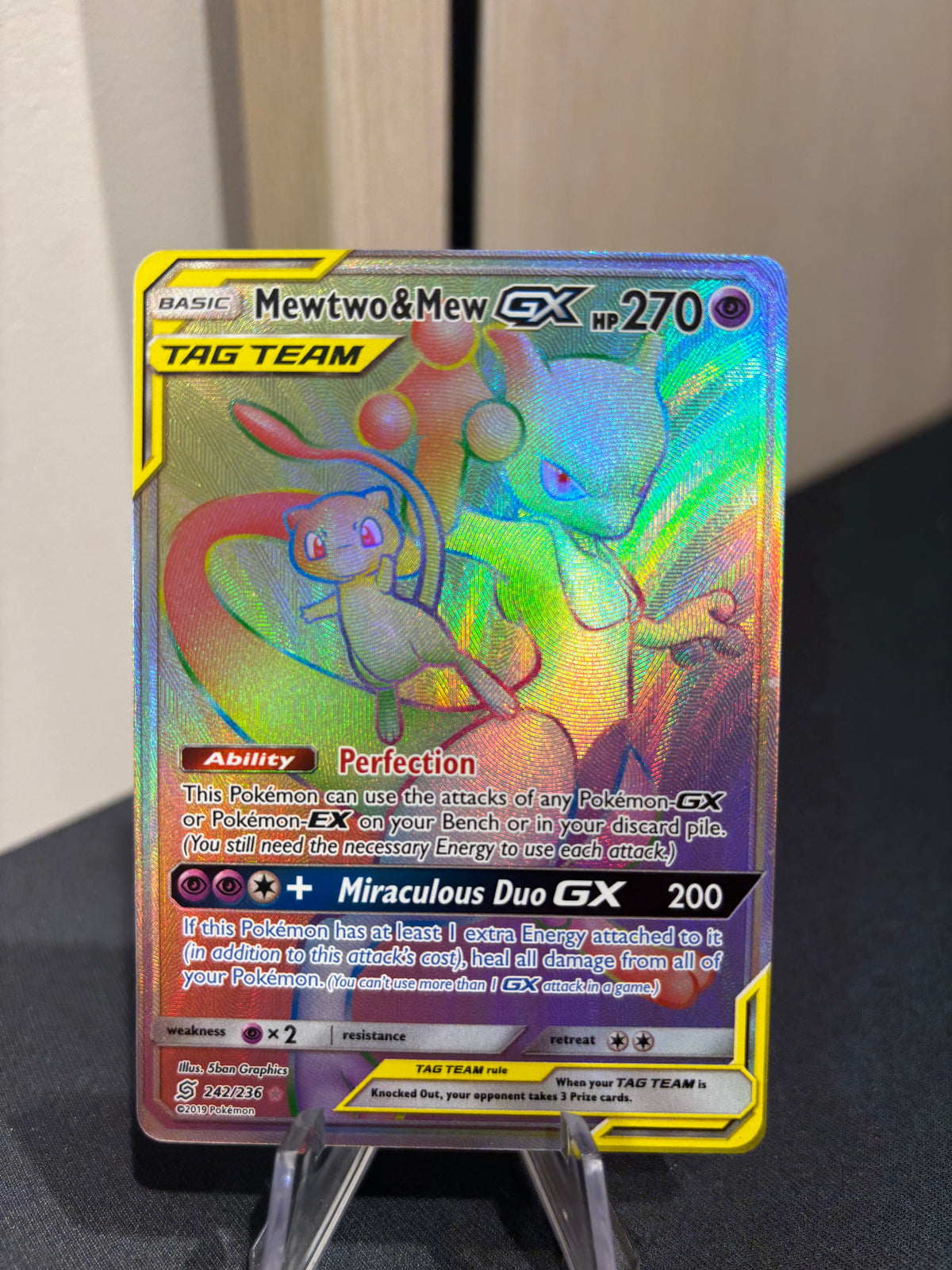 Mewtwo & Mew GX - 242/236 - Sun & Moon Team Up