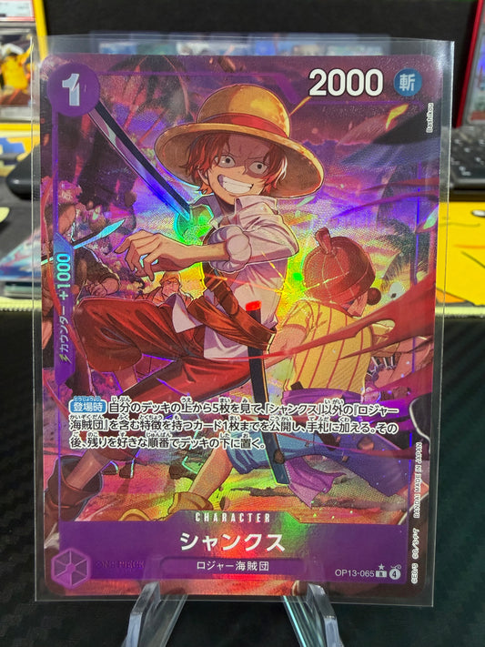 Shanks - Alt Art - OP13-065 - Carrying On His Will - Japanese
