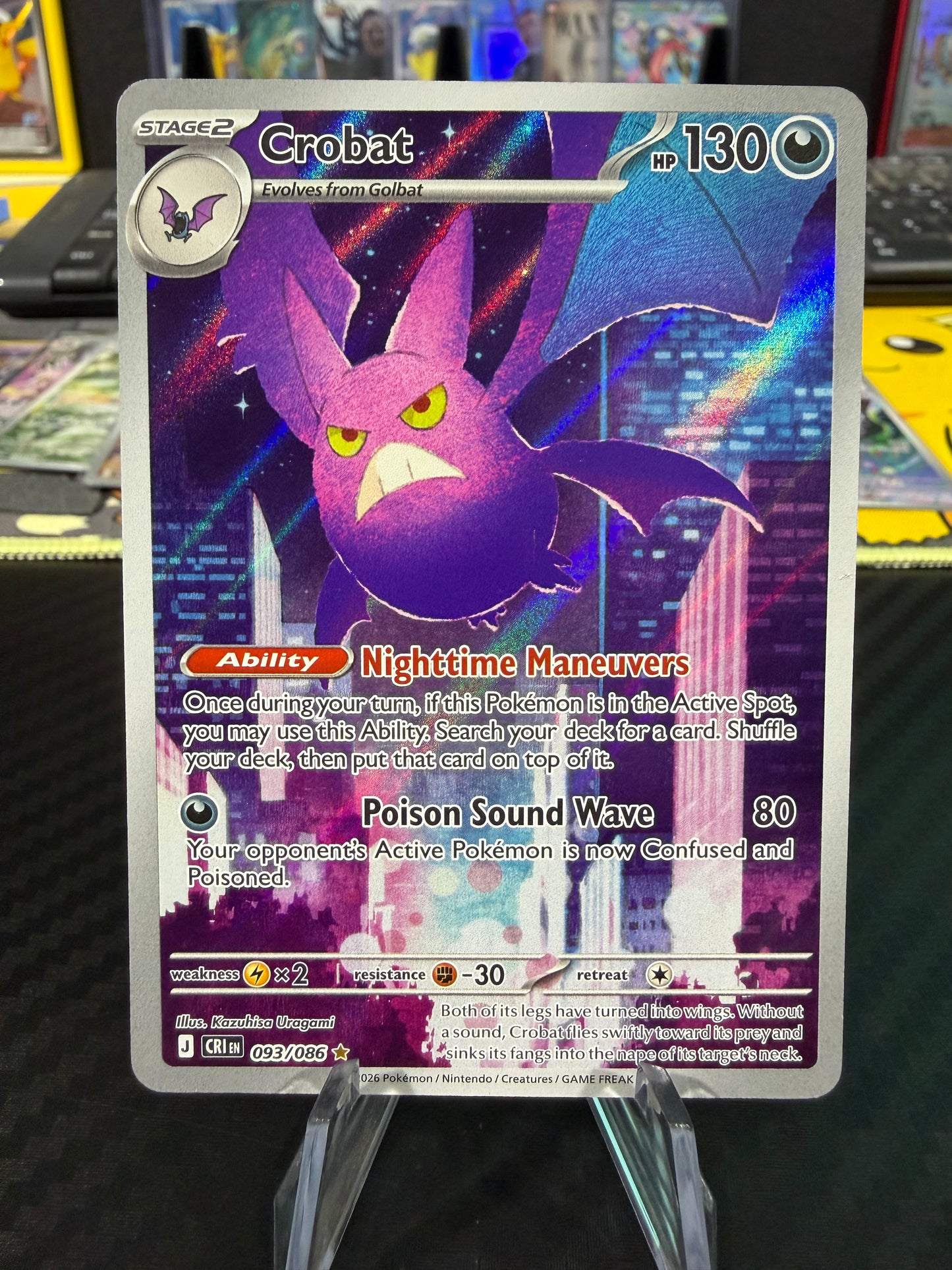 Crobat - 093/086 - Illustration Rare - Chaos Rising