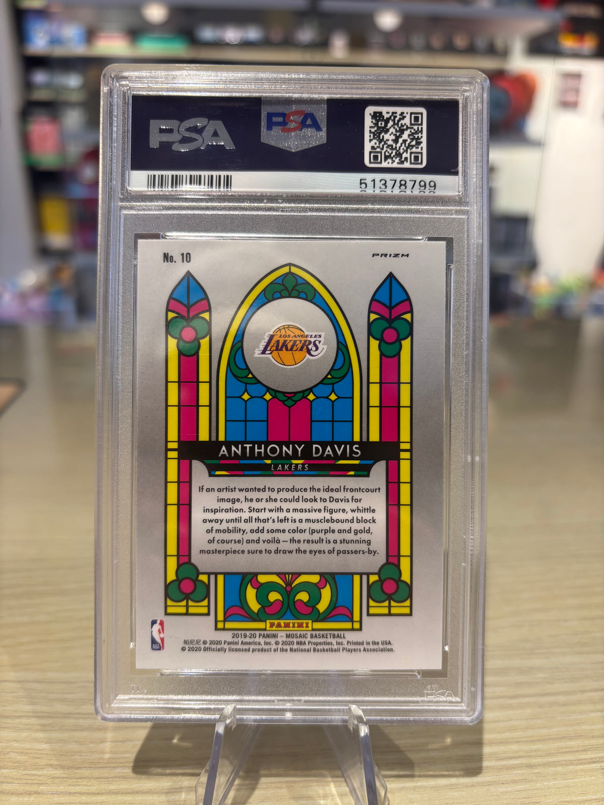 PSA 10 - Anthony Davis - 2019 - Panini Mosaic - Stained Glass